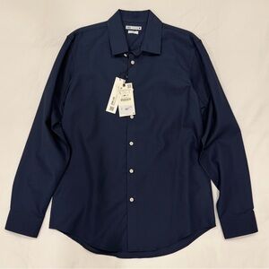 Zara Navy Dress Shirt - BNWT - Size Large Slim Fit